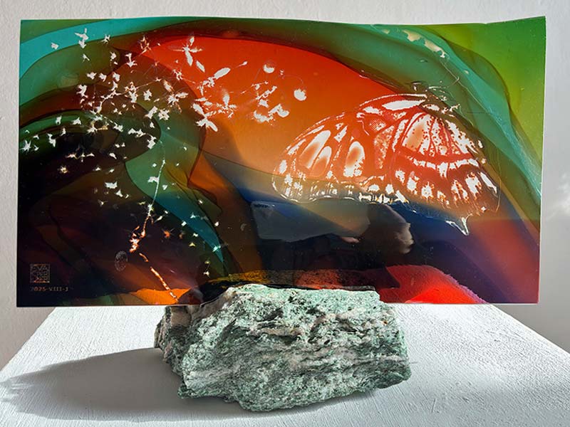 Im Dickicht - Glas-Stein-Skulptur